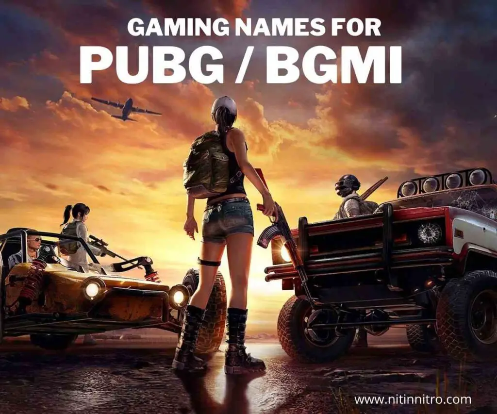 Gaming Name For YouTube Channel For Pubg BGMI Gamers